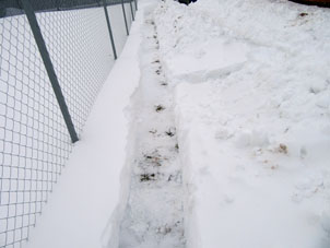 La profundidad de la capa de la nieve ya es cuarenta centímetros.
